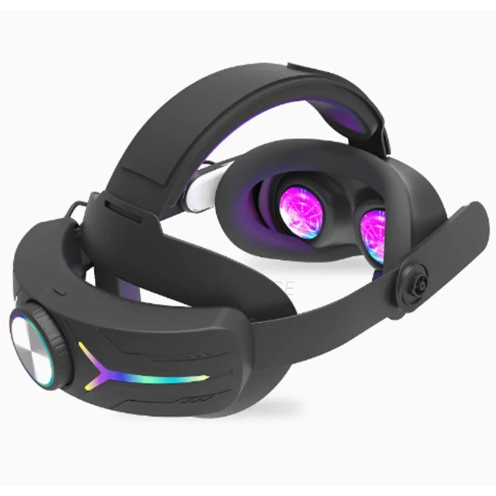 RGB Head Strap 12000mAh Battery Head Strap Compatible for Meta Quest 3/3s, Head Strap Battery VR Accessory for Meta Quest 3
