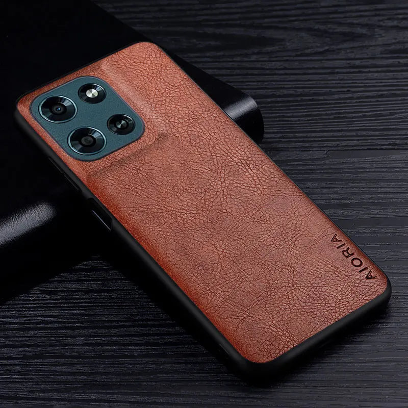 Luxury Leather Case For Moto G Power Stylus Play 2026 2025 2024 4G 5G Business Style Retro Litchi Pattern Back Cover