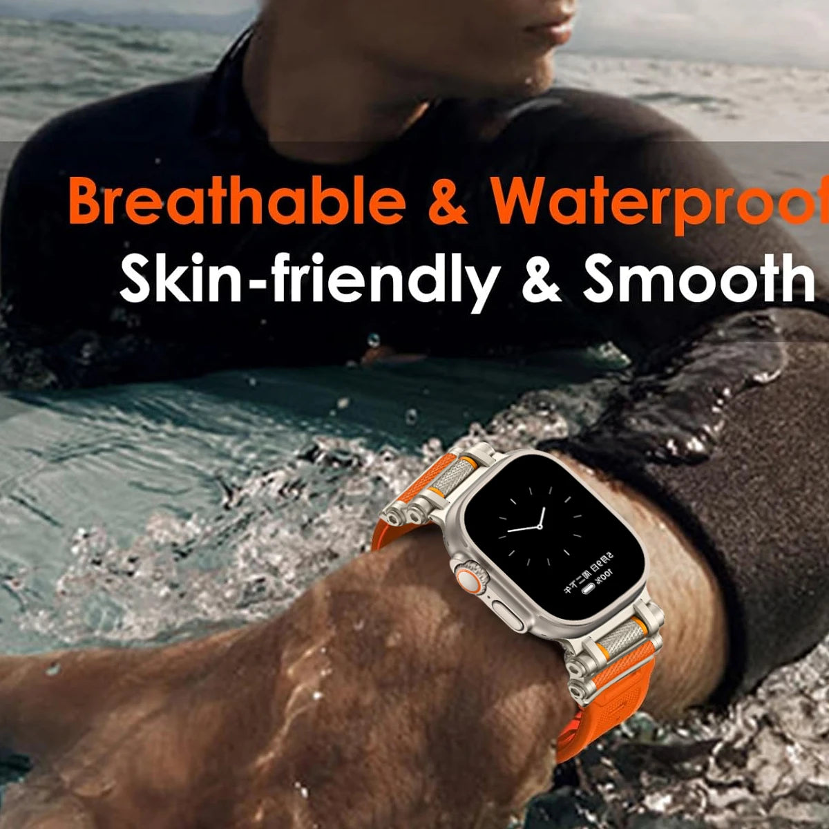 Sports Rubber Band for Apple Watch Ultra 4 3 2 49mm 46mm 45mm 44mm Strap for IWatch Series 12 11 10 9 8 7 SE 6 5 Luxury Bracelet