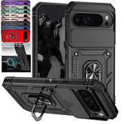 Shockproof Armor Funda For Google Pixel 6 7 8 9 10 Pro XL 10A 5G Slide Lens Protect Case For Pixel 6A 7A 8A 9A Ring Holder Cover