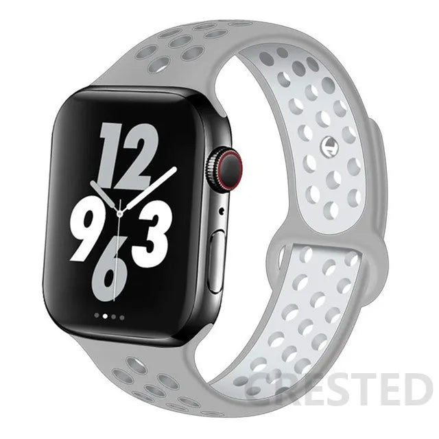 Sport Strap For Apple Watch band 44mm 40mm 49mm 45mm 41mm 42mm Breathable bracelet correa iWatch Series Ultra 4 12 11 10 9 8 SE