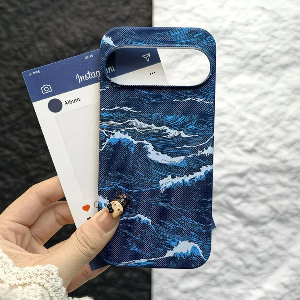 Premium Kevlar Ocean Wave Texture Magnetic Case For Google Pixel 11 Pro XL 10A 9A 8 7 Pro For Magsafe Charge Plastic Hard Cover