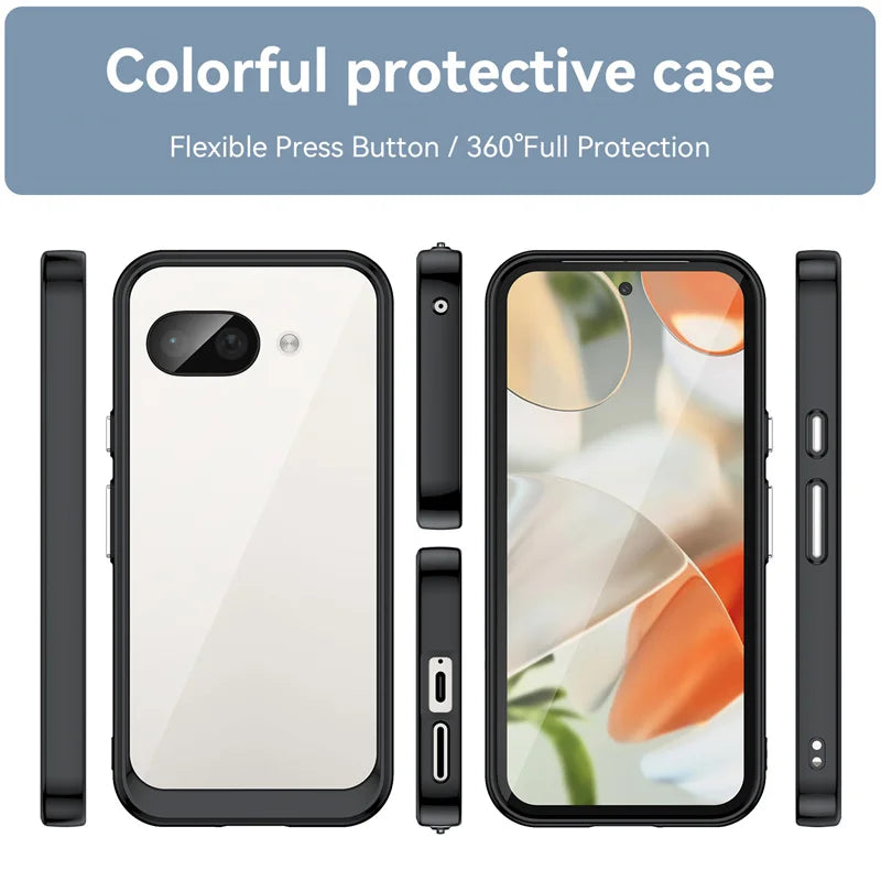 Transparent Colorful TPU Case for Google Pixel 10A 9A Pixel 10 9 Pro XL Protective Cover Clear Fundas Coque Capa