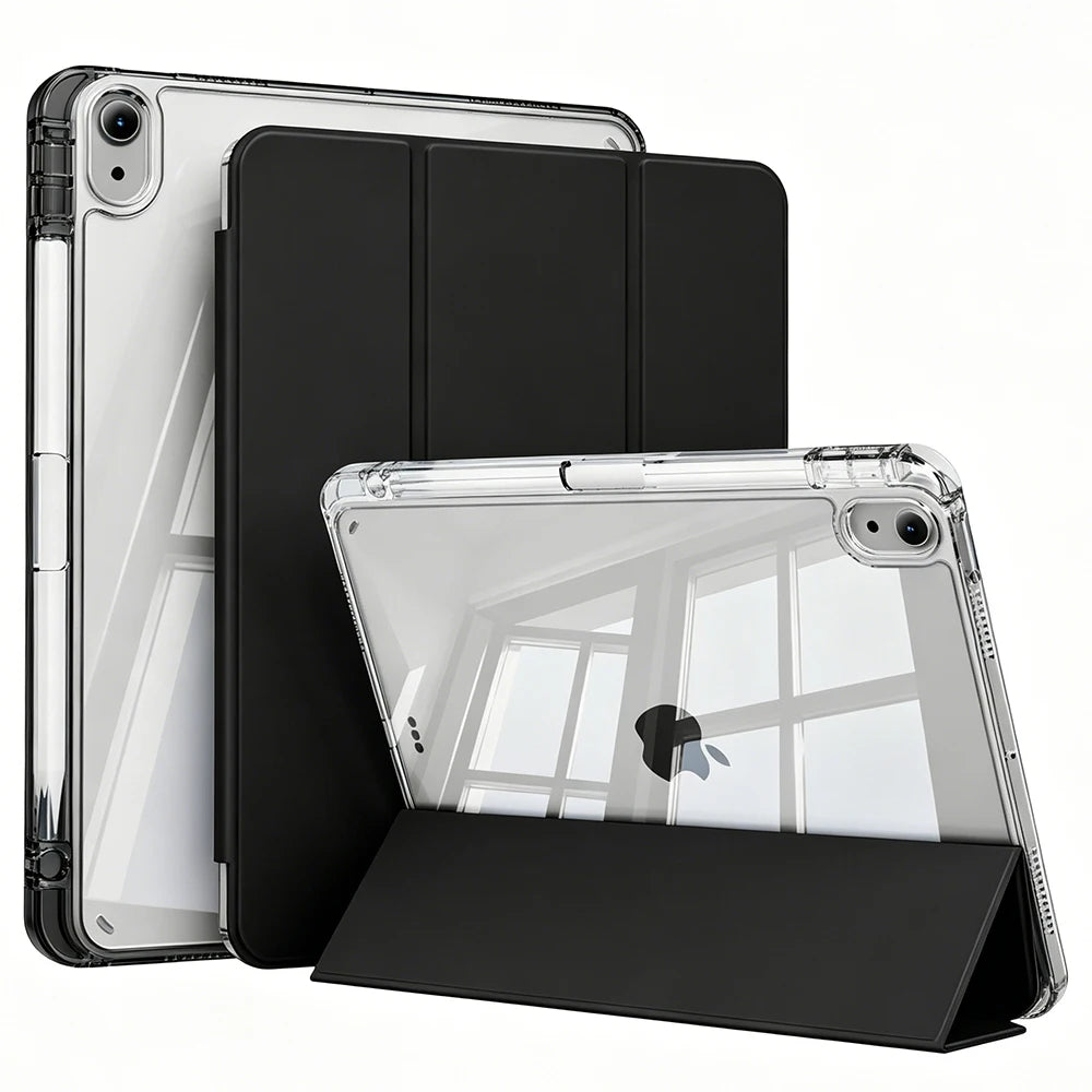 Tablet Case for Apple iPad (A16) 11th Generation 11 Inch 2025 / 10th Generation 10.9 Inch 2022 Transparent Back Smart Cover