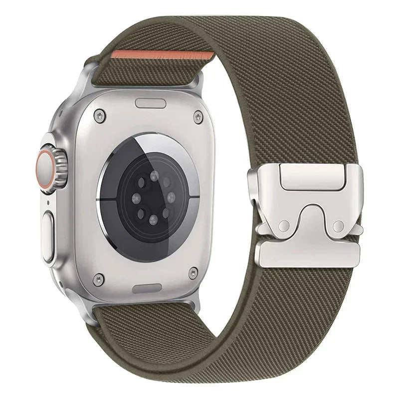 Elastic Nylon Strap for Apple Watch band Ultra 2 49mm 46-42-45mm 41-44mm parachute buckle Bracelet IWatch Series 10 9 8 7 6 SE