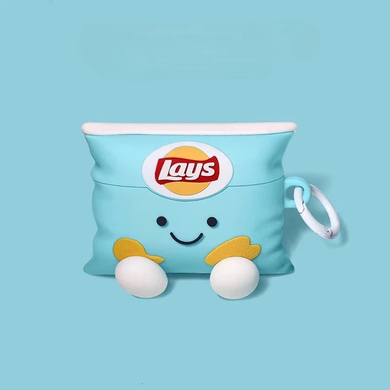 Cartoon Chips Earphone Protective Sleeve with Pendant,For Apple AirPods4, AirPods3, AirPods 2 1,For Air Pods Pro3  Pro2 Case