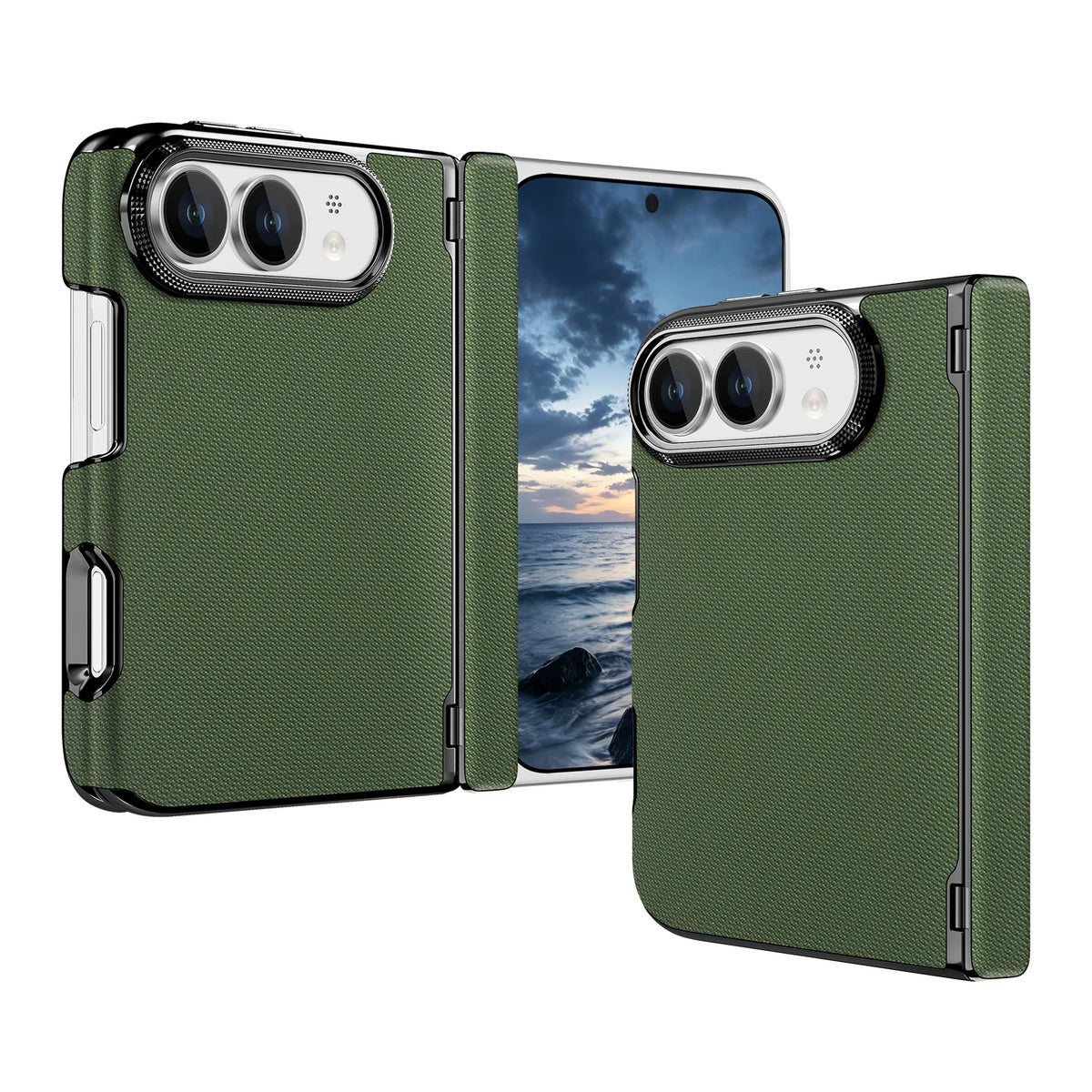 For iPhone Ultra 18 Fold Case Luxury Leather Matte Magnetic Wireless Charging Shockproof Protection Hard Back Cover Accessories