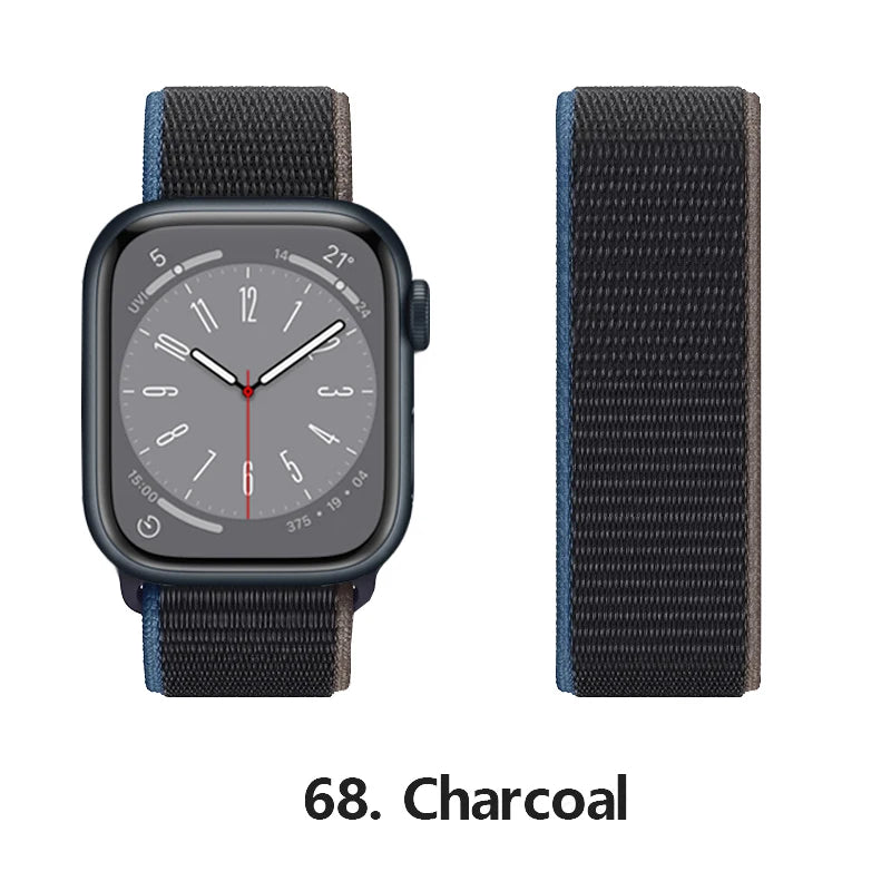 Nylon loop Correa For Apple Watch Bands 45mm 44mm 46mm 40mm 49mm 41mm 42mm Bracelet iWatch Series 12 11 Se 7 8 9 10 ultra 3 4