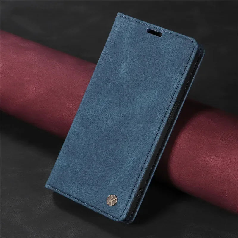 YIKATU Wallet Leather Phone Case For Samsung Galaxy S25 S20 S21 FE S22 S23 S24 Ultra S10E S8 S9 Plus Holder Flip Stand Cover Bag