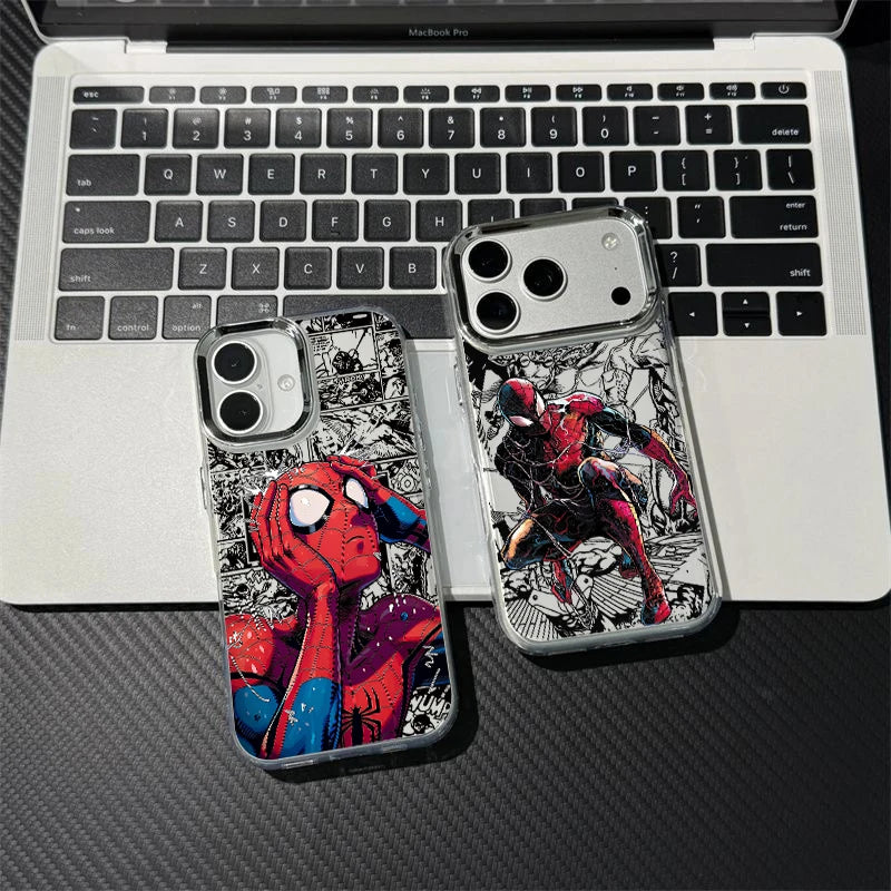 Anime Spiders-Man Phone Case For iPhone 17e 17 16e 16 15 14 13 12 11 mini Pro Max X XR XSMAX 8 Air Plus Transparent Soft Cover