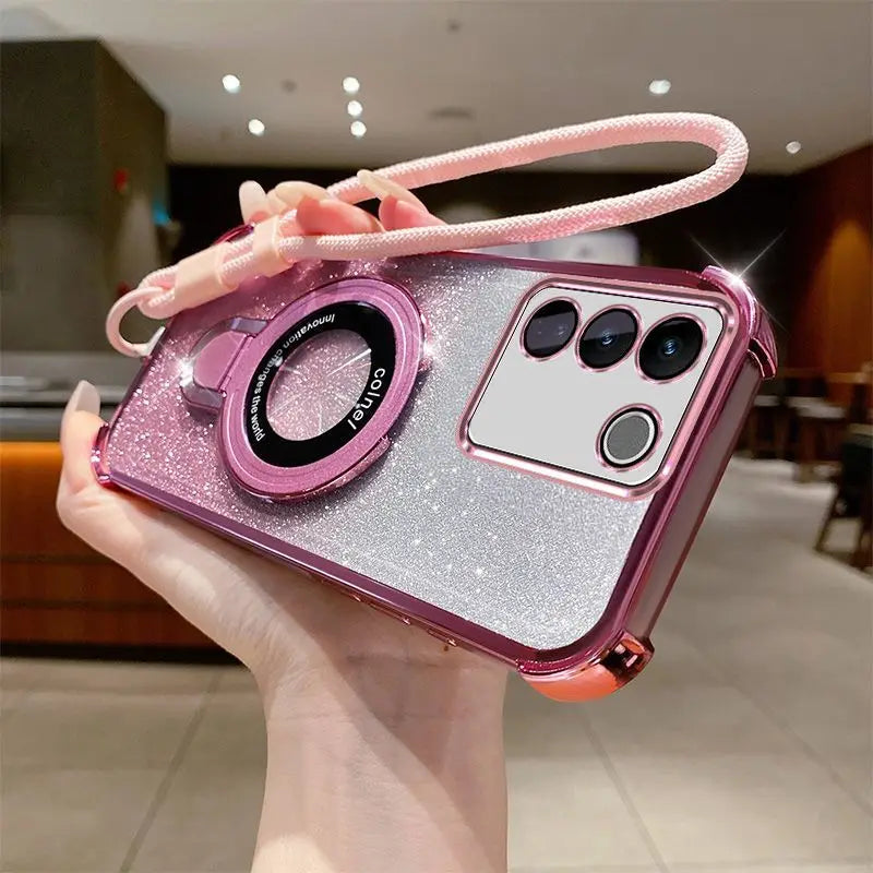 Strap Lanyard Magnetic Phone Holder Case For Samsung Galaxy S26 S25 edge S24 S23 S22 S21 S20 FE Ultra Plus Shockproof Cover