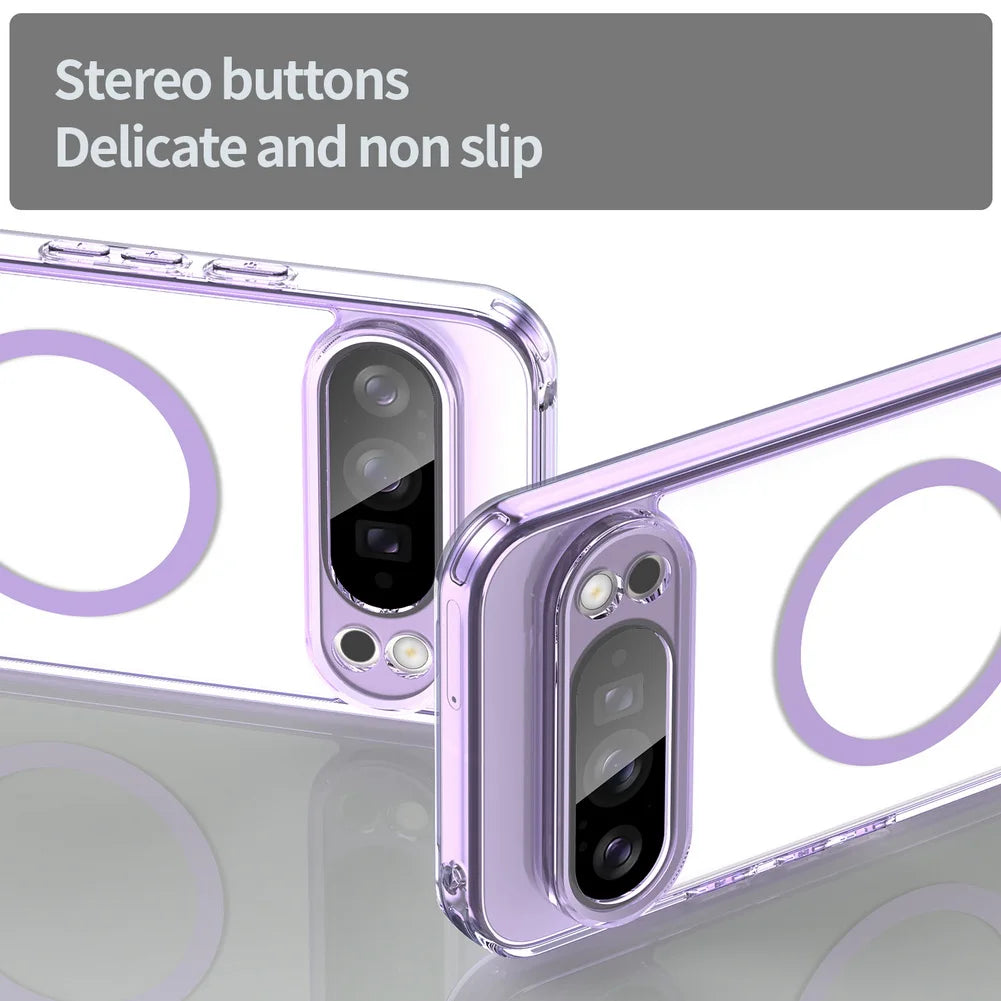 Case For Google Pixel 10 9 Pro XL 10A 9A  Funda Camera Protect For Magsafe Wireless Charge Anti-Yellowing Clear Magnetic Cover