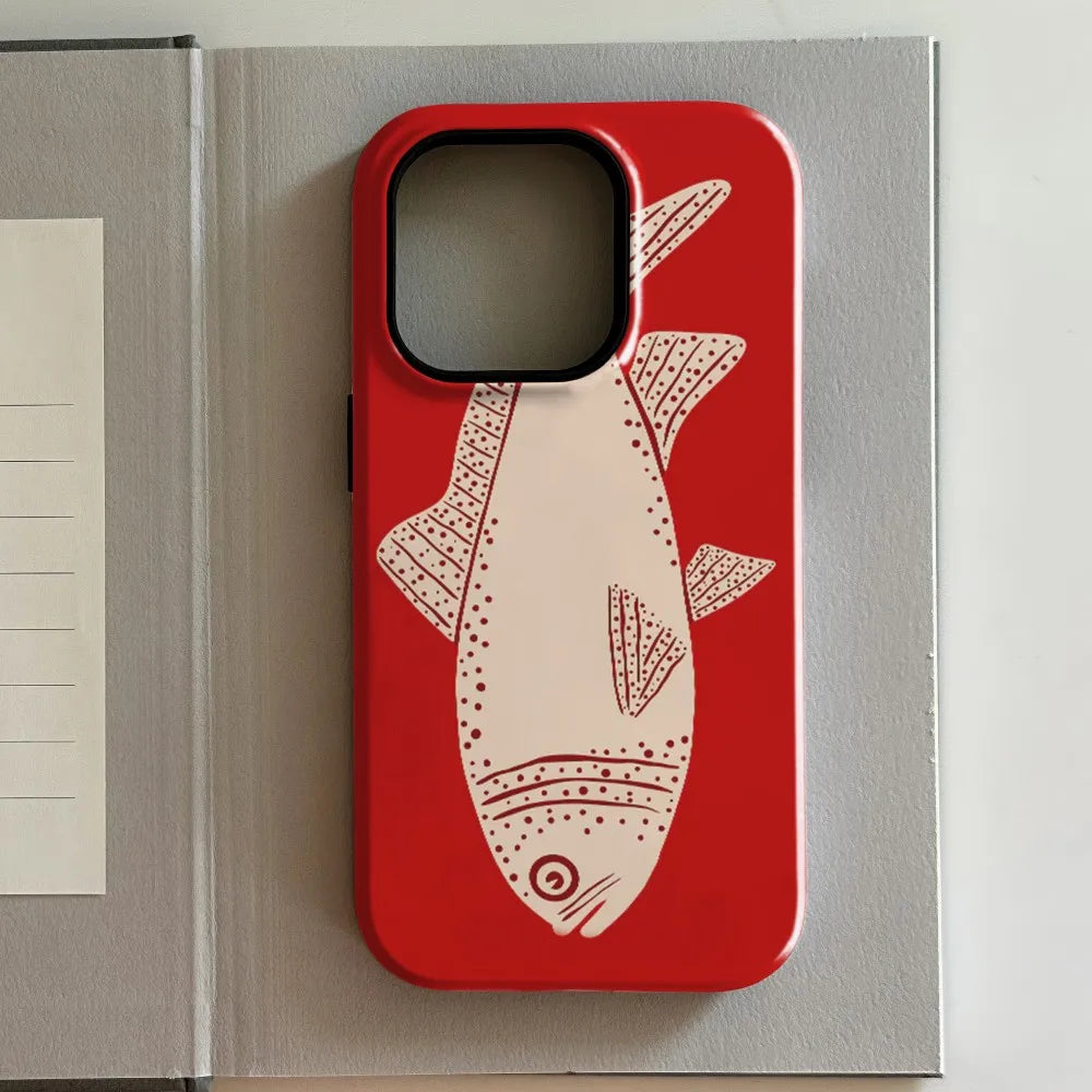 Luxury Clmj Art Cute animals Phone Case for iPhone 17 16e 16 15 14 13 12 11 X XS XR XSMAX 8 Air Pro Max Plus Double-layer Cover
