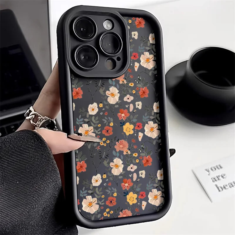 Flower Silicone Phone Case For iPhone 13 Case iPhone 17 15 11 14 12 16 Pro Max 17 Air XR XS 7 8 Plus Shockproof Candy Soft Cover
