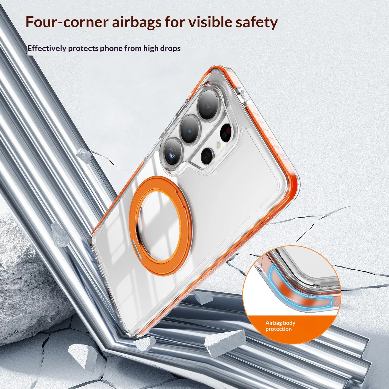 for S26Ultra S26+ For Magsafe 360°Rotation Stand Case For Samsung Galaxy S26 Ultra Plus S25 S24 Plus TPU Magnetic Charging Cover