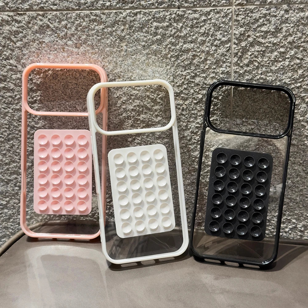 3D Suction Cup Candy Color Phone Case For Samsung S25 S24 S22 S21 S23 Ultra Plus FE A56 A36 A26 A55 A35 A16 A06 A15 A05 5G Cover