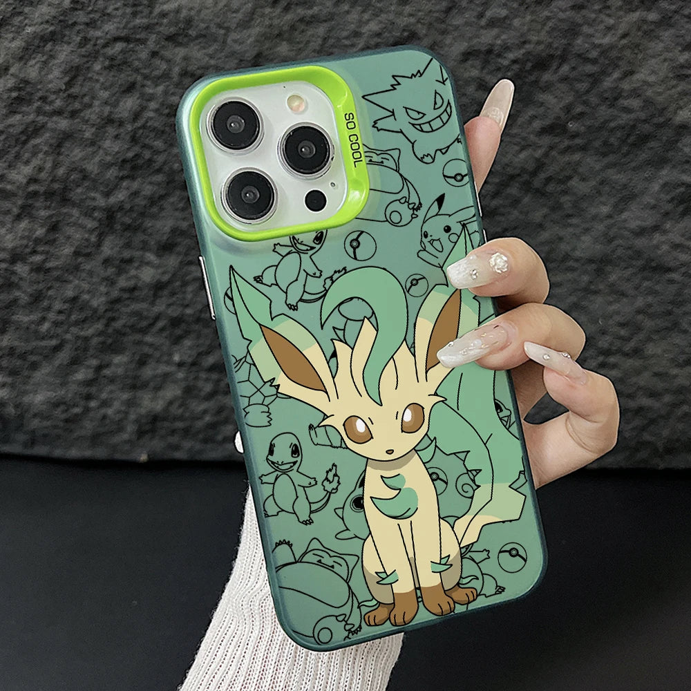 Cartoon Pokemons Umbreons Phone Case for Samsung Galaxy S26 S25 Edge S24 S23 S22 S21 FE S20 Ultra Plus 5G Silver Hard Cover