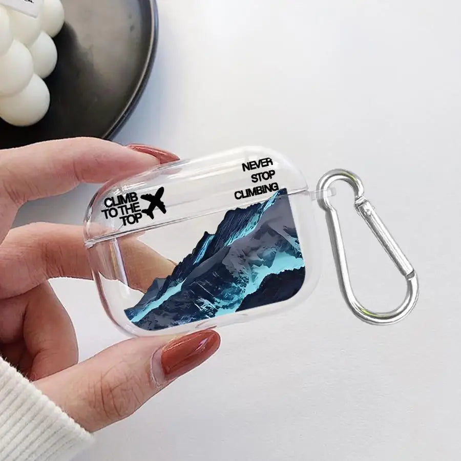 Snow Mountain Airplane Clear Earphone Cases Cover Case For Airpods Pro Pro3 2 1 3 Pro2 4