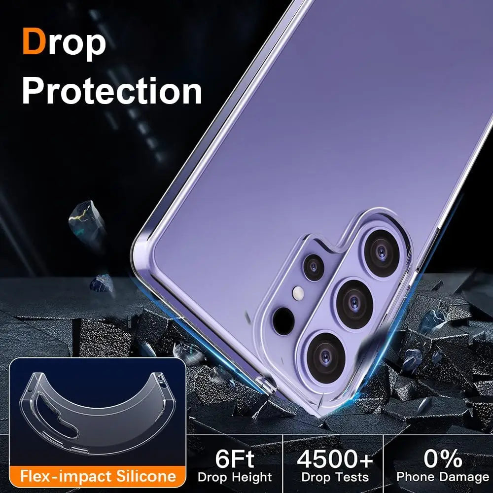 Anti-Shock Silicone Soft Case For Samsung Galaxy S26 S25 Edge S24 S23 S21 FE S22 Ultra Plus Transparent Clear Ultra Thin Shell