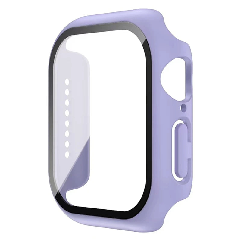 Glass+Cover For Apple Watch case 44mm 40mm 38 42 49mm 41mm 45mm 46mm Accessorie Screen Protector iWatch 11 10 9 8 7 6 SE 5 Ultra
