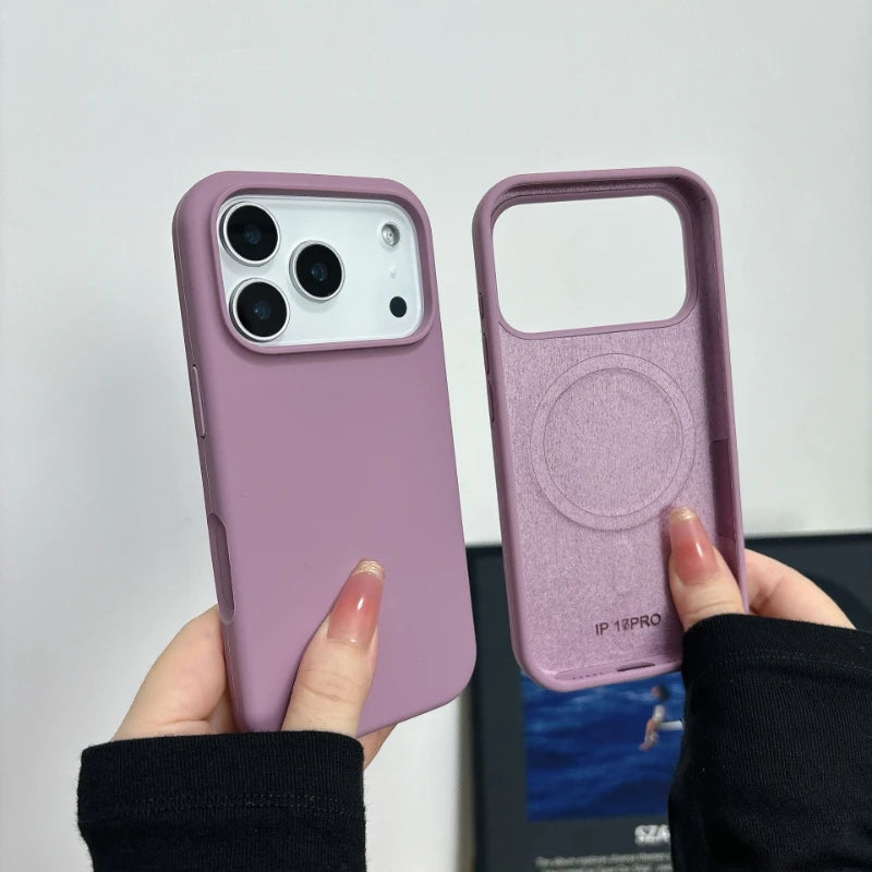 Liquid Silicone Magnetic For Magsafe Case For iPhone 17 Air 17E 16 15 14 13 12 11 Pro Max Plus Wireless Charge Matte Solid Cover