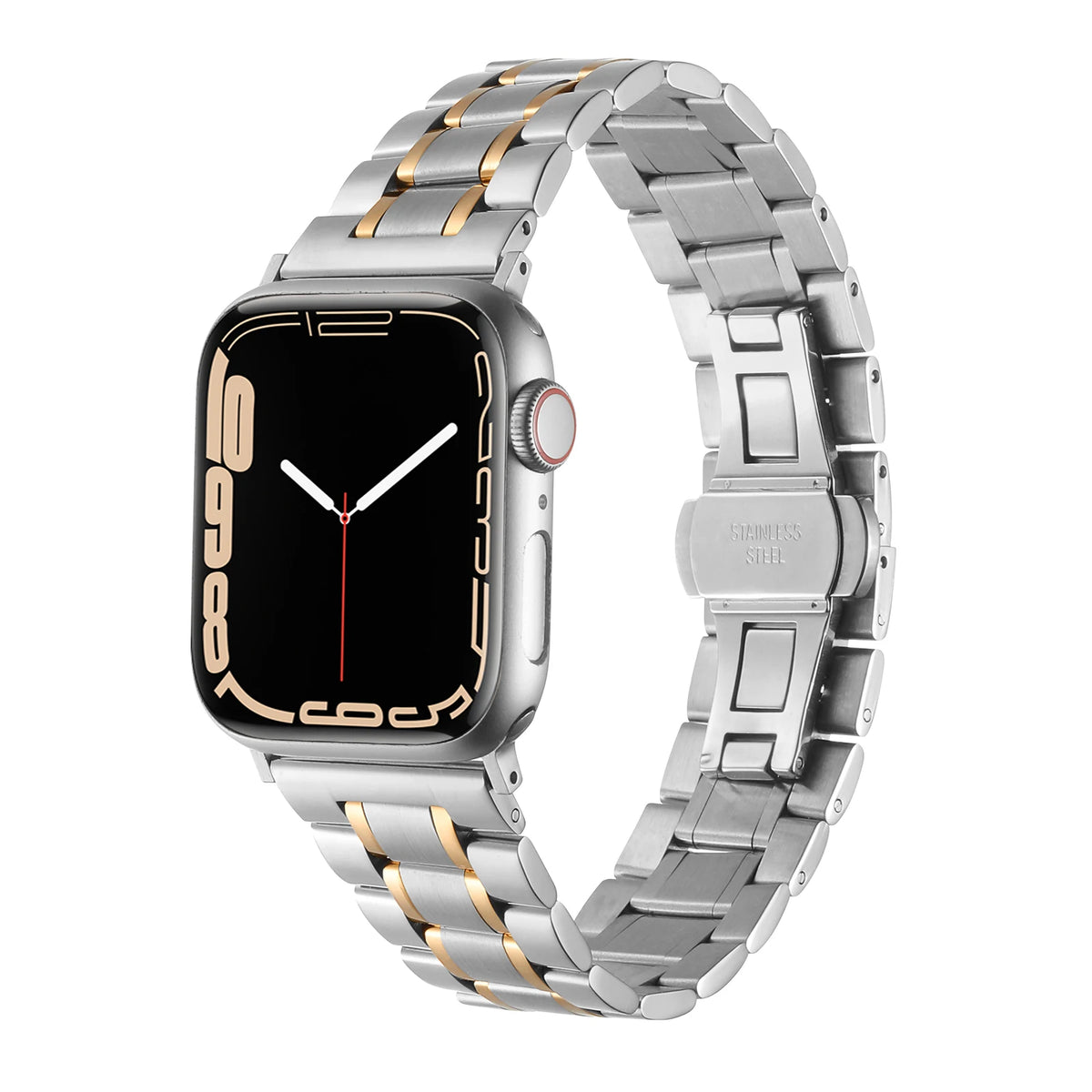 Stainless Steel Strap For Apple Watch Band Series 12/11/10/9/8/7/6/5/SE 3 Metal Bracelet For iWatch Ultra 4 49mm 45mm 44mm 46mm