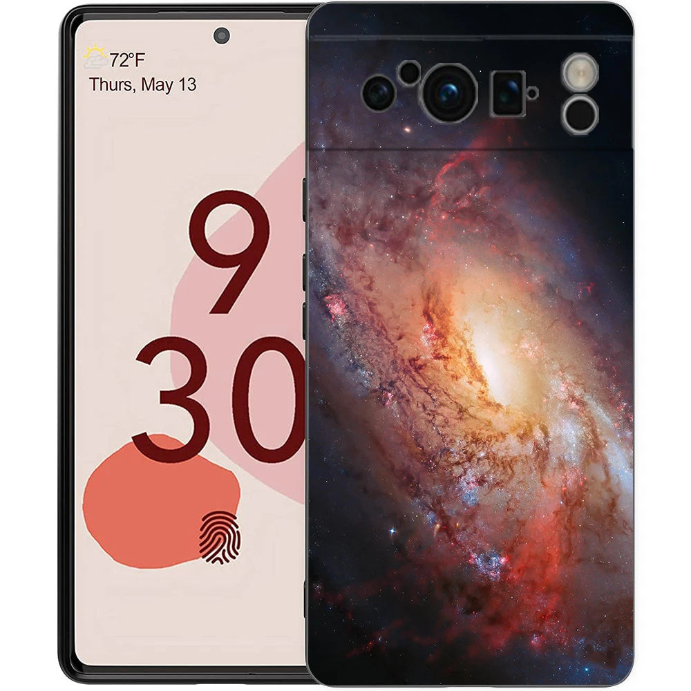 Starry Sky Universe Planet Phone Case For Google Pixel 10A 10 9 8 7 6 Pro XL 9A 8A 6A 7A 5G Soft Shockproof TPU Black Cover
