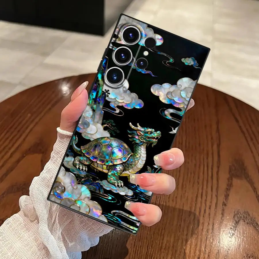 Case for Samsung Galaxy S26 Ultra S23 S10 S9 S24 S20 Ultra Note 20 8 9 10 S21 FE S25 Plus Funda Phone Cover White Tiger