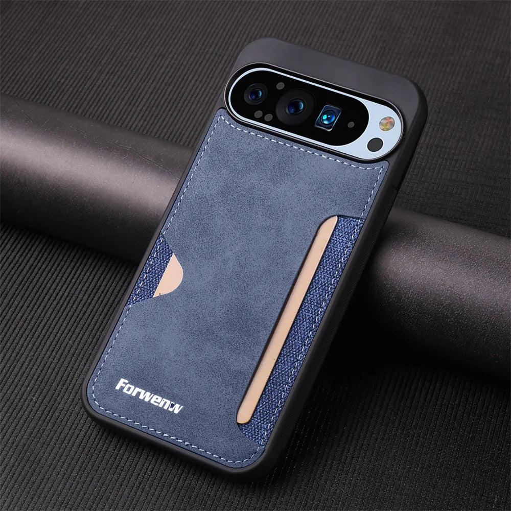 Phone Case for Google Pixel 10 Pro XL Phone Case Retro Leather Card Holder Wallet Cover for Google Pixel 10 Pro 9A 9 Pro XL