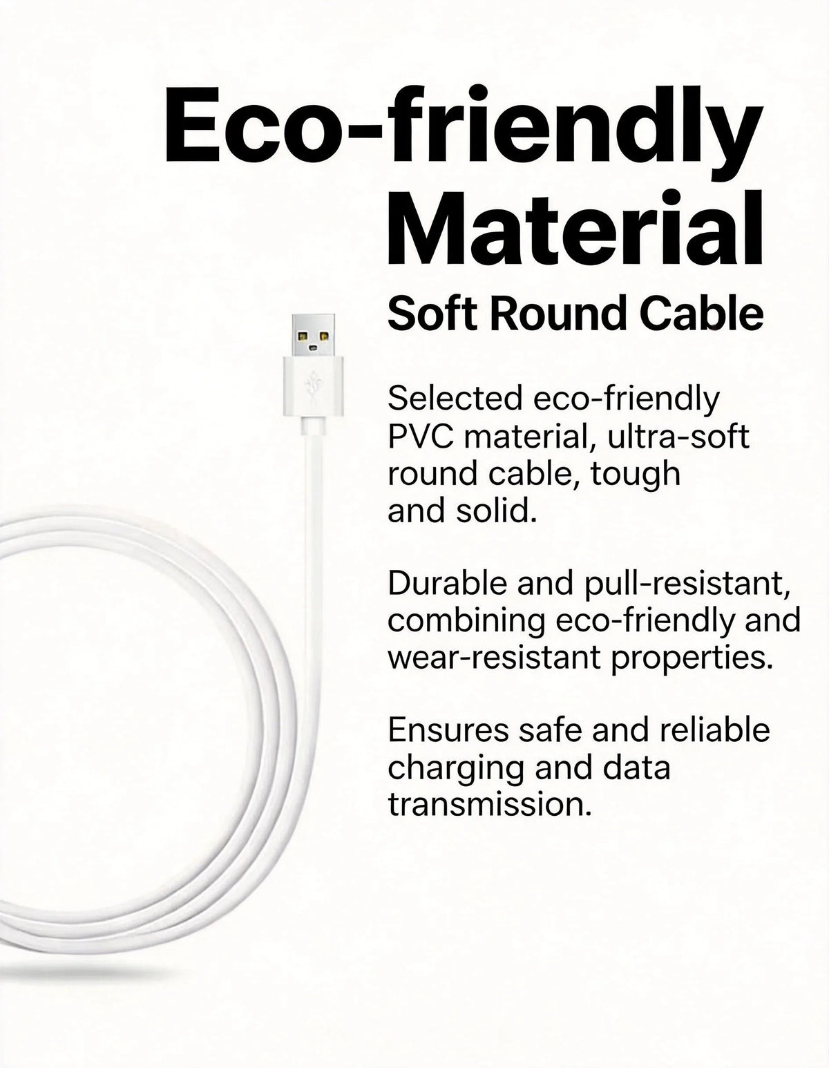 FINEKEEP 1M/2M/3M Thickened Micro USB A Cable Fast Charging & Data Sync Cord for Android Phones Security Cameras Tablets