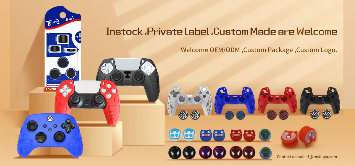 Anti-Slip Silicone PS5 Controller Cover Case Protective Skin with Thumb Grip Cap Sticker Compatible with PS5 Gaming Controller