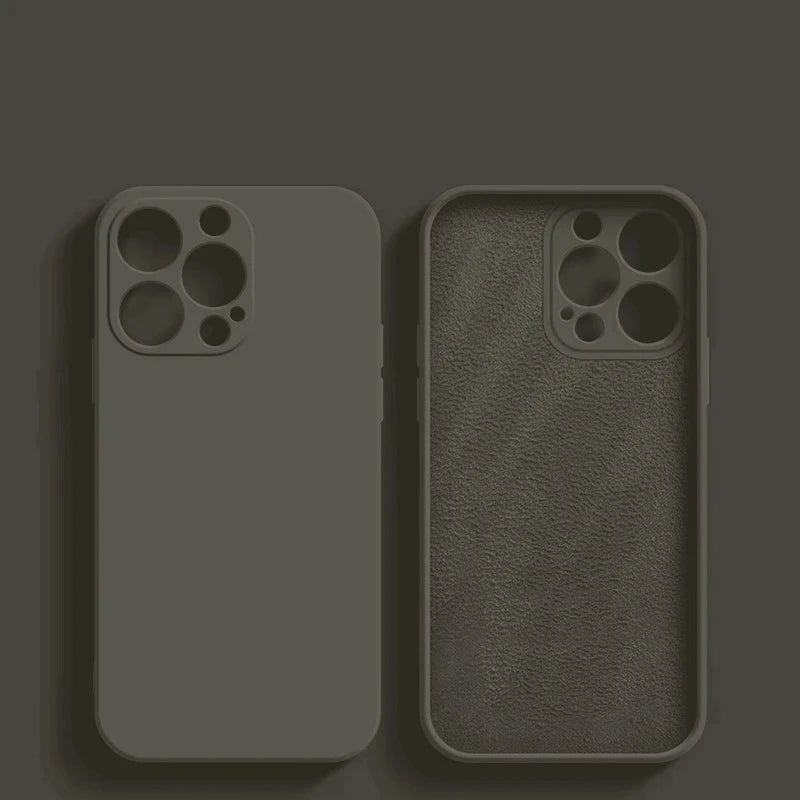Luxury Liquid Silicone Phone Case For Apple iPhone 16 15 14 13 12 11 Pro Max Soft Case Shockproof Bumper Cover Phone Accessories