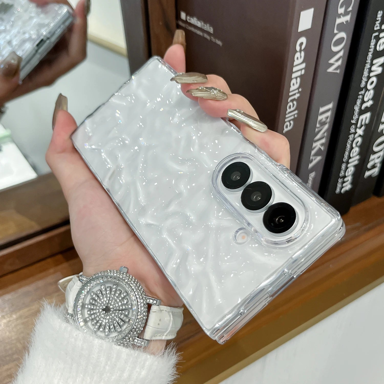 for Samsung Z Fold 8 Ultra Water Ripple Transparent Ultra Slim Case For Samsung Galaxy Z Fold 8 Ultra fold 6 7 Soft Bumper Cover