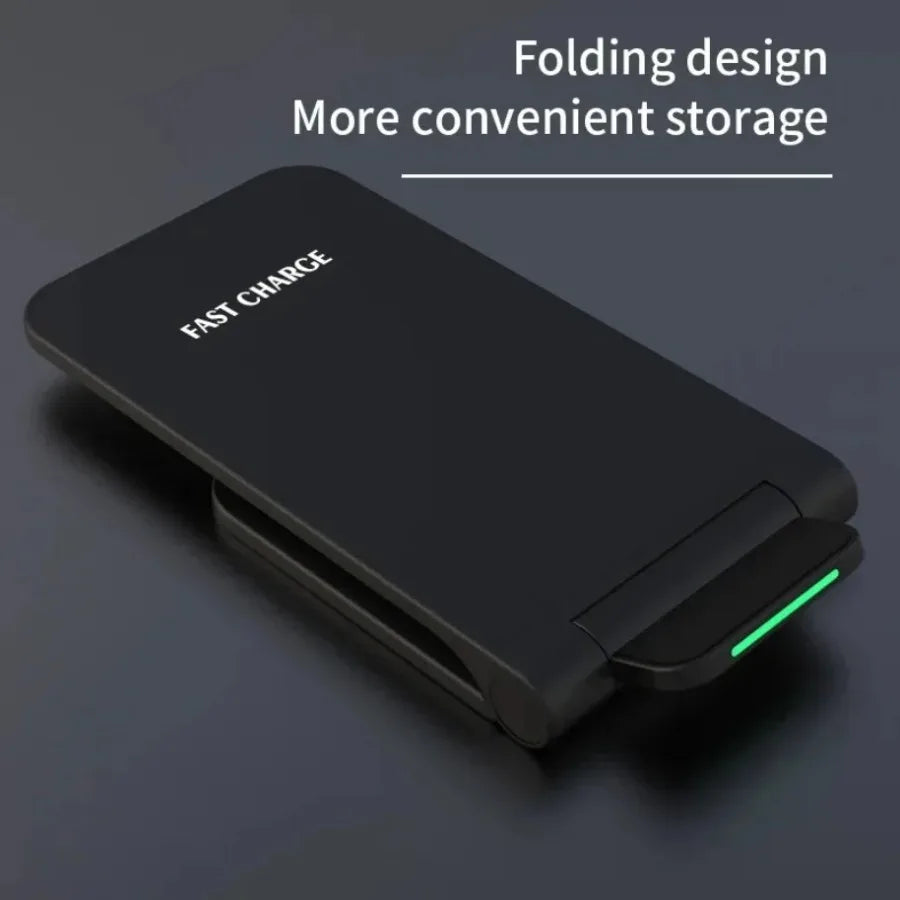 Wireless Charger Stand Pad for iPhone 17 16 15 14 13 12 Pro Samsung Xiaomi Phone Chargers Induction Fast Charging Dock Station