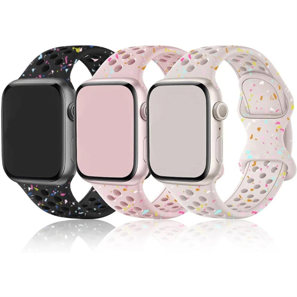 Sport Loop Strap For Apple Watch Band Ultra 2 49mm 44mm 40/41mm 45mm 42/46mm Silicone Bracelet iwatch Series 11 10 9-8-7 6 5 SE