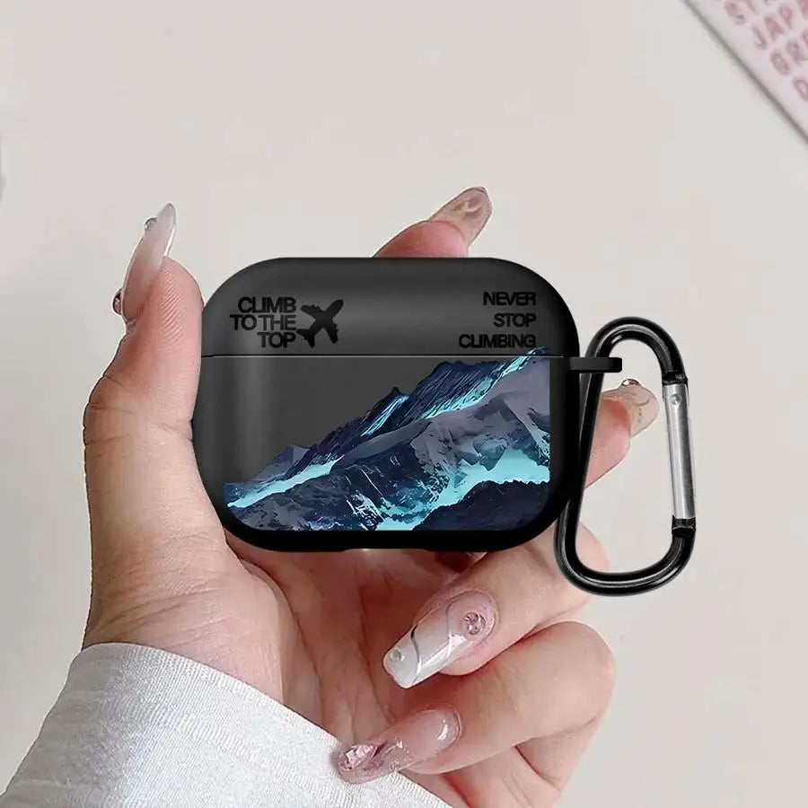 Snow Mountain Airplane Case For Airpods 1 Pro Pro3 Pro2 4 3 2 Earphone Cases Cover