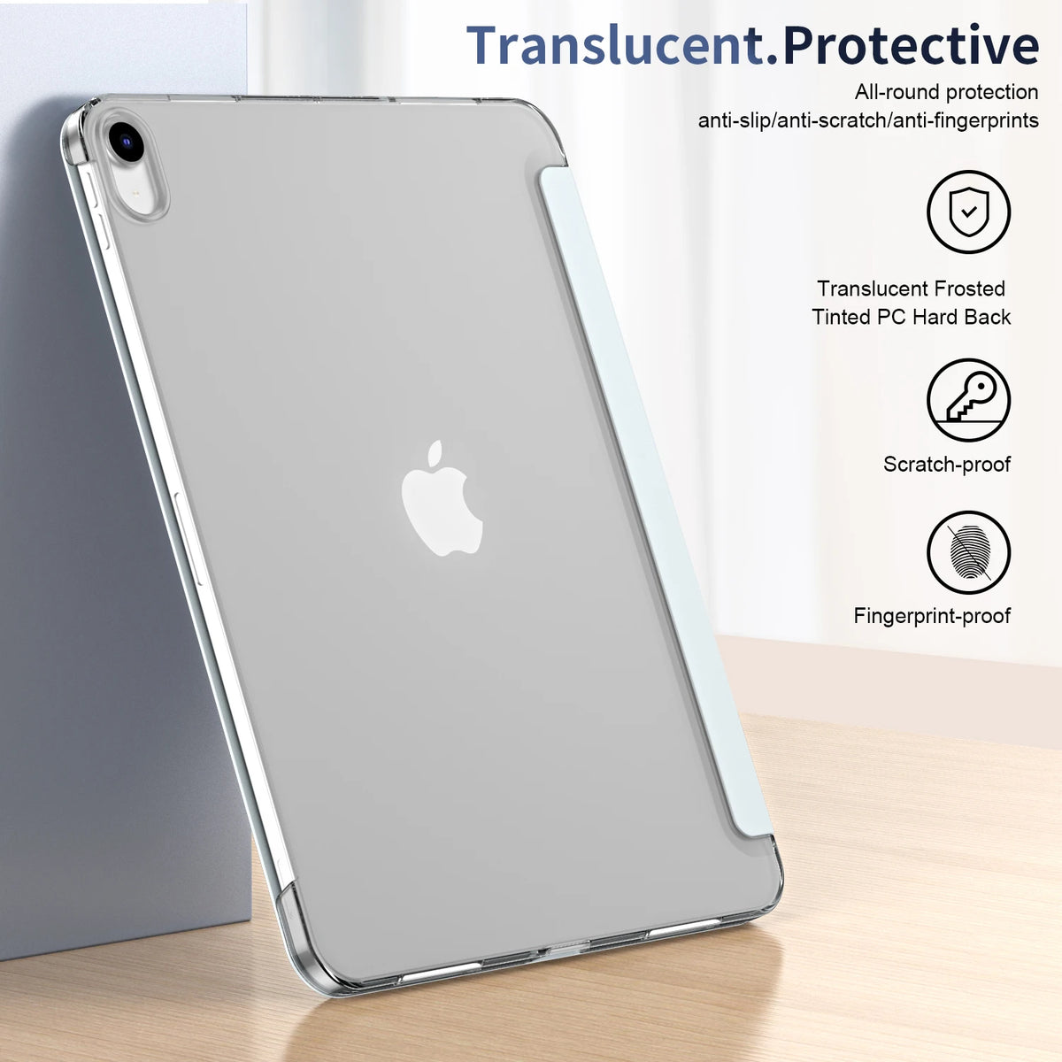 For iPad Air 11-Inch M3/M2 2025/2024,iPad Air 4/5 (2022/2020 5th/4th Generation 10.9-Inch) Case,Slim Stand Hard Back Shell Cover