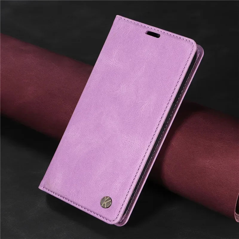 YIKATU Wallet Leather Phone Case For Samsung Galaxy S25 S20 S21 FE S22 S23 S24 Ultra S10E S8 S9 Plus Holder Flip Stand Cover Bag
