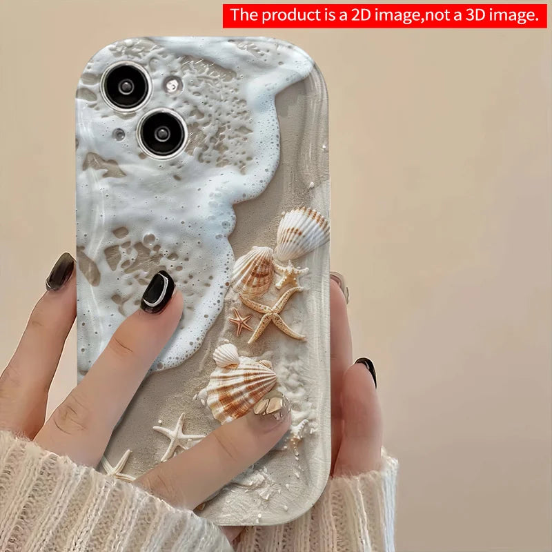 Summer Beach Starfish Shell Pattern Phone Case For Samsung Galaxy S26 Ultra S25 S24 S23 S22 S21 S20Plus FE A56 A55 A54 A16 Cover