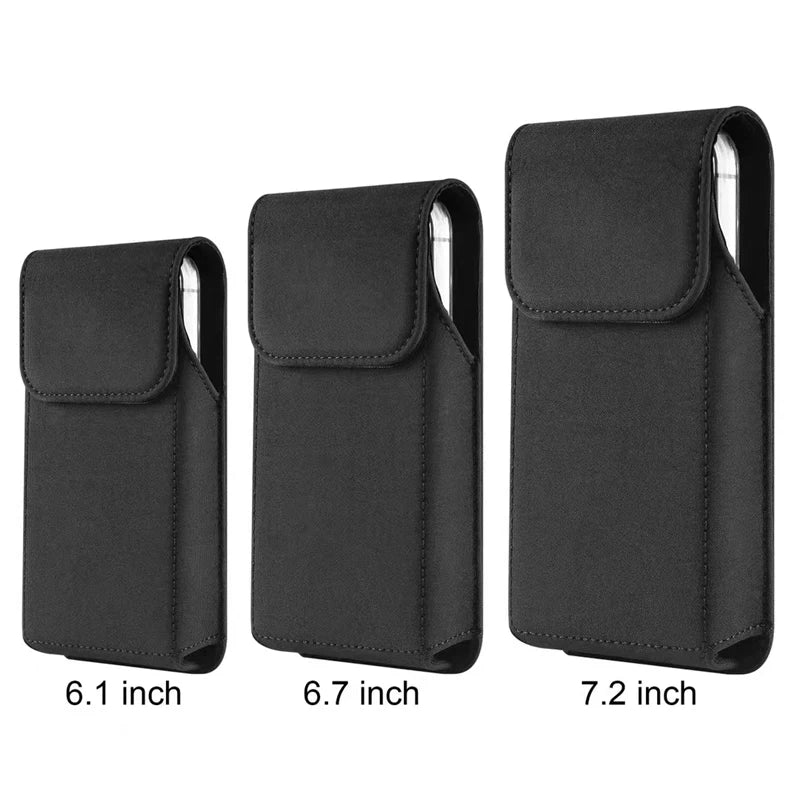 For Samsung S26 S25 S24 S23 S22Plus S26 Ultra S26 FE Smart phone Case Belt Clip Holster Nylon Cloth Bag Flip Cover Phone Pouch