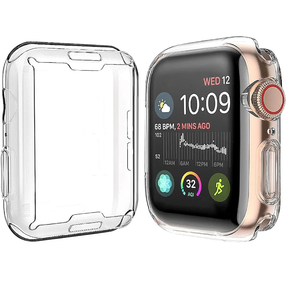 Screen Protector For Apple Watch 12 10 11 Case 46mm 42mm 45mm 41mm 44mm 40mm TPU bumper Cover iWatch Series 9 8 7 SE Protective