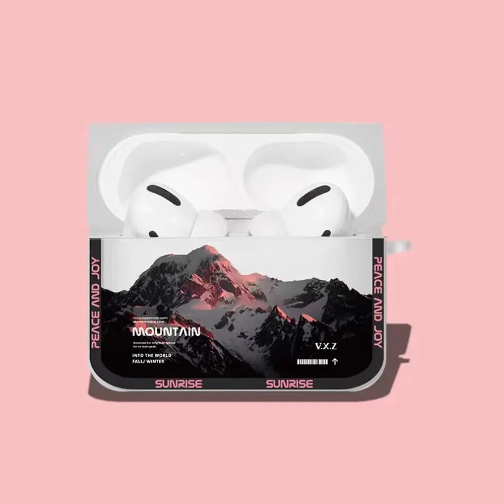 Snow Mountain Scenery Pattern Earphone Case for Airpods 4th 3rd Pro3 Covers for Airpod 2 3 1 Protective Accessorie Shell Fundas