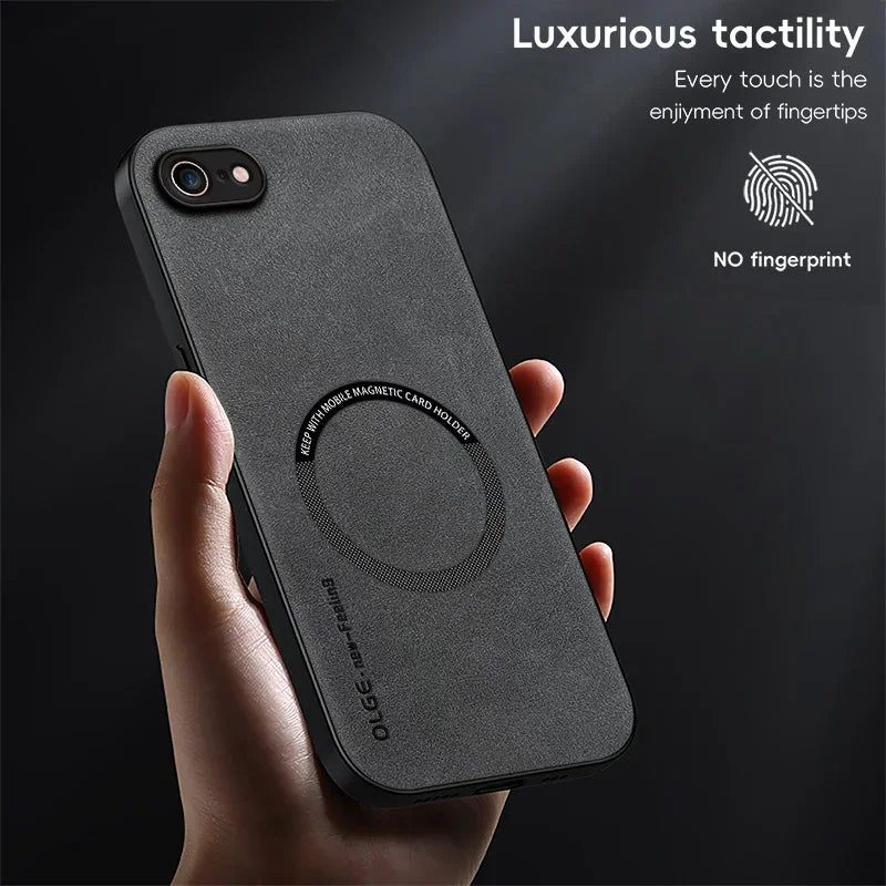 Magnetic Retro Leather Case For iPhone 16E 7 8 Plus SE 2020 2022 iPhone8 Plus Wireless Charging Phone Case Cover