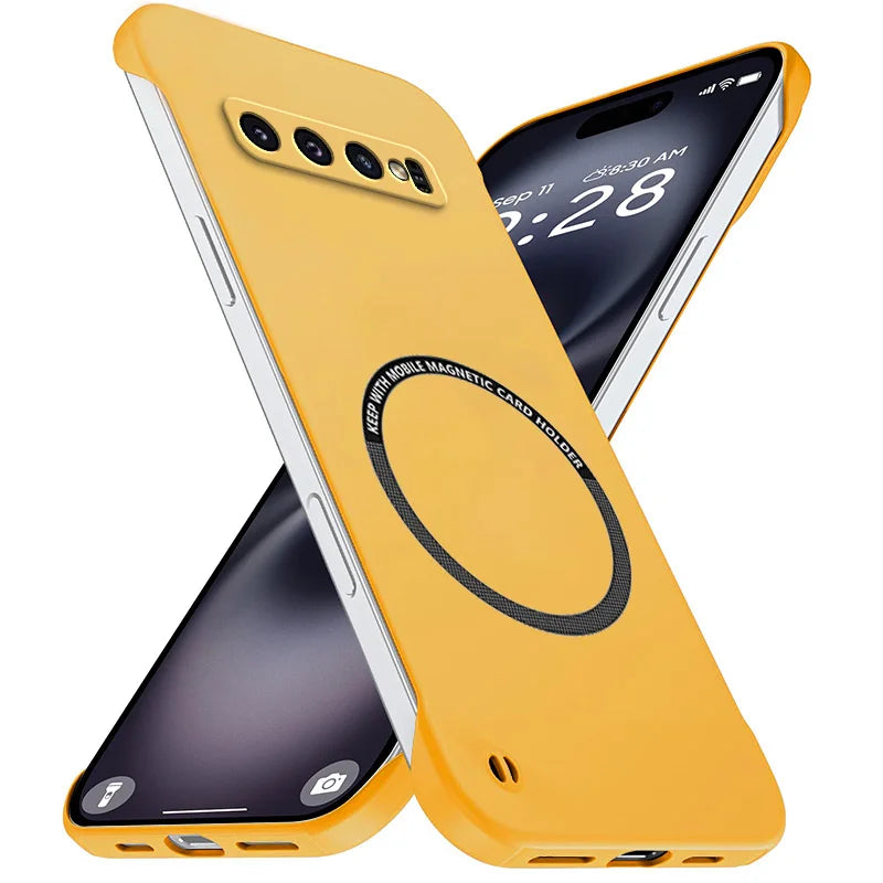 Magnetic Slim for Samsung S9 S10 S20 Plus Ultra FE S9Plus S10Plus Phone Cases Matte Hard PC Cover Borderless Shockproof Armor