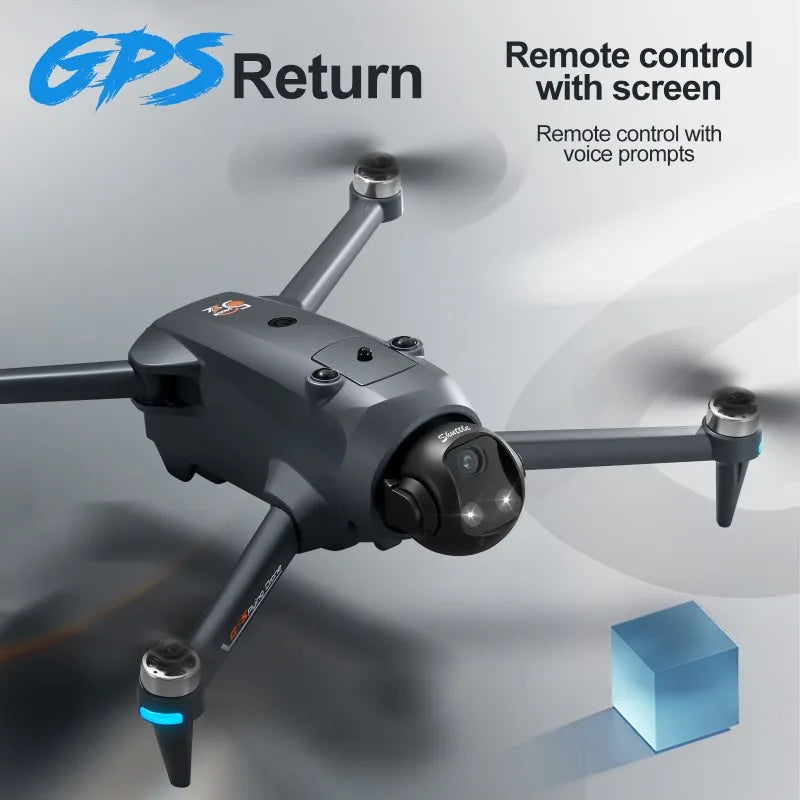 YL059 RC Quadcopter Drone with 4K Camera 23 Min FPV GPS Flight Optical Flow Positioning Auto Return Home RC Toy Boy Gift Dron