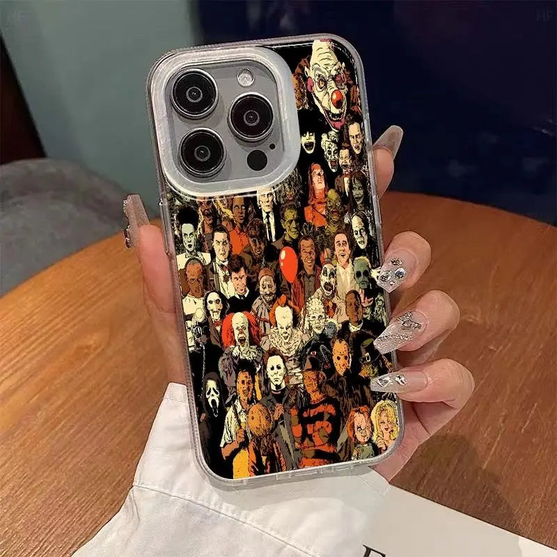 Halloween Horror Character Collection Phone Case For iPhone 17 16 15 14 13 12 11 Pro Max XR XS MAX 7 8 PLUS Air INS Gift Cover