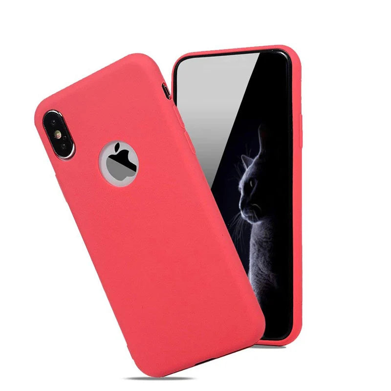 Matte Silicone Candy Cover For iPhone X Xr Xs Max 12 mini 11 Pro Max 6 6S 7 8 Plus SE 2020 Flexible Gel Phone Protector Cases