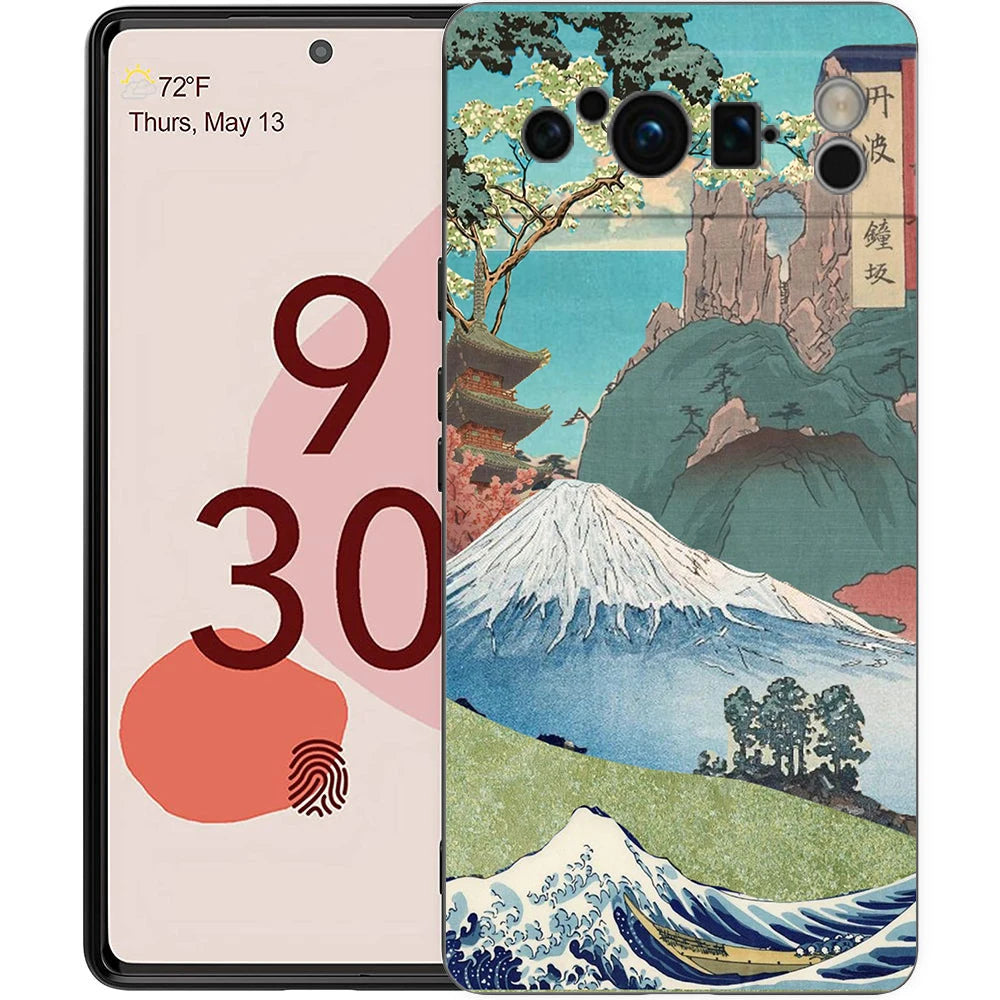 For Google Pixel 10 Pro Phone Case Pixel 9 Pro XL TPU Case Pixel 8 Pro 9A 8A 7A 7 6A 6 Pro Cover Japan Osaka Kanagawa Label