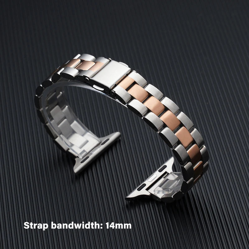 Stainless Steel Strap for Apple Watch Ultra 2 49mm 45mm 44 42mm 38 40 41mm Steel Watch Strap for IWatch Series 9 8 7 6 5 4 Se 3