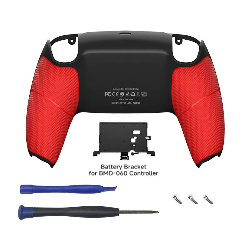 Redesigned PS5 Controller Two-color Non-slip Bottom Case Replacement for BDM-010, 020, 030, 040, 050 060 Model
